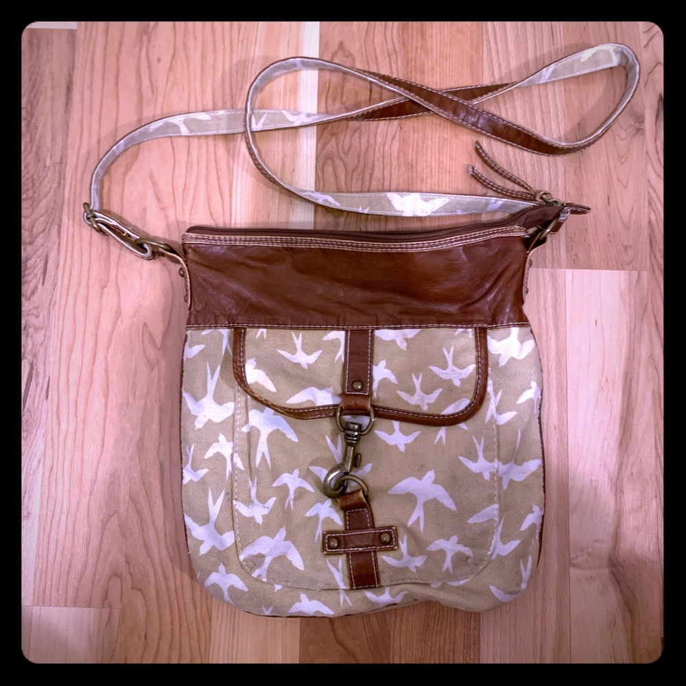 Tan bird purse